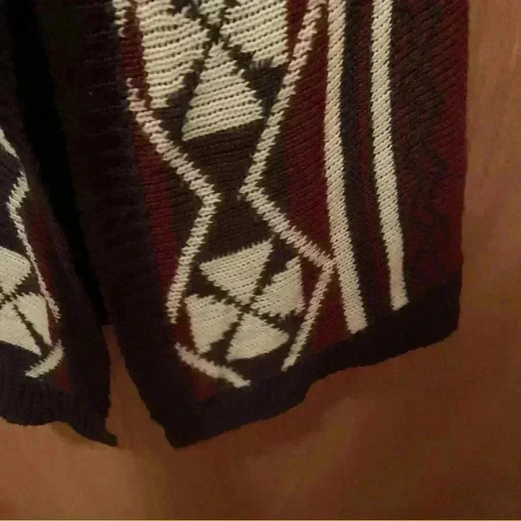 Rue21 Open Long Cardigan Burgundy, & Black XL - Picture 5 of 16